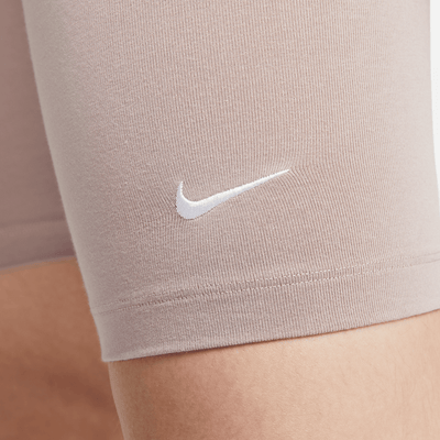 Nike Women's Sportswear Essential Brown Mid-Rise Biker Shorts