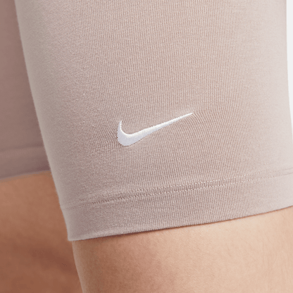 Nike Women's Sportswear Essential Brown Mid-Rise Biker Shorts