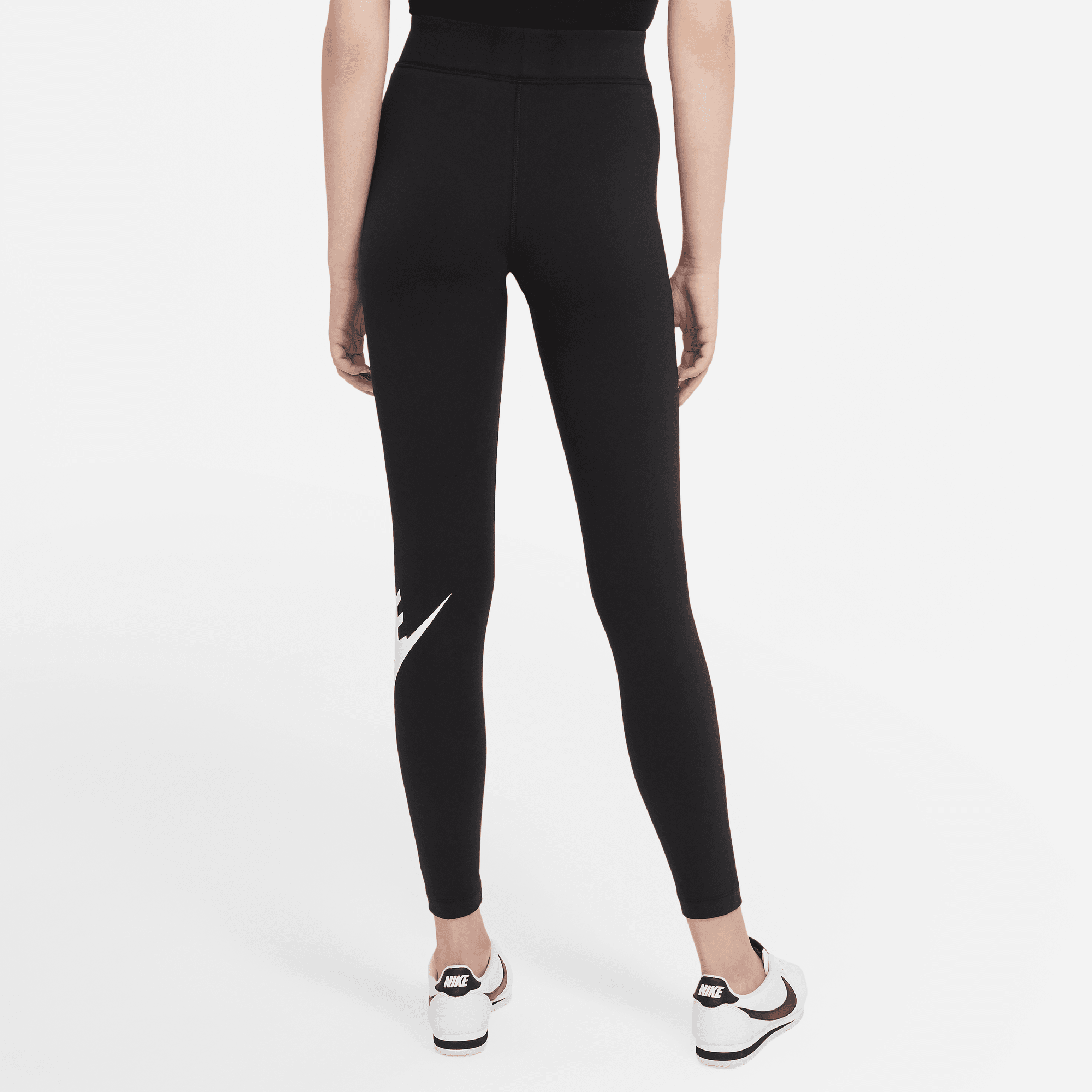 Nike Women's Mid-Rise Essential Swoosh Leggings Black XS at  Women's  Clothing store