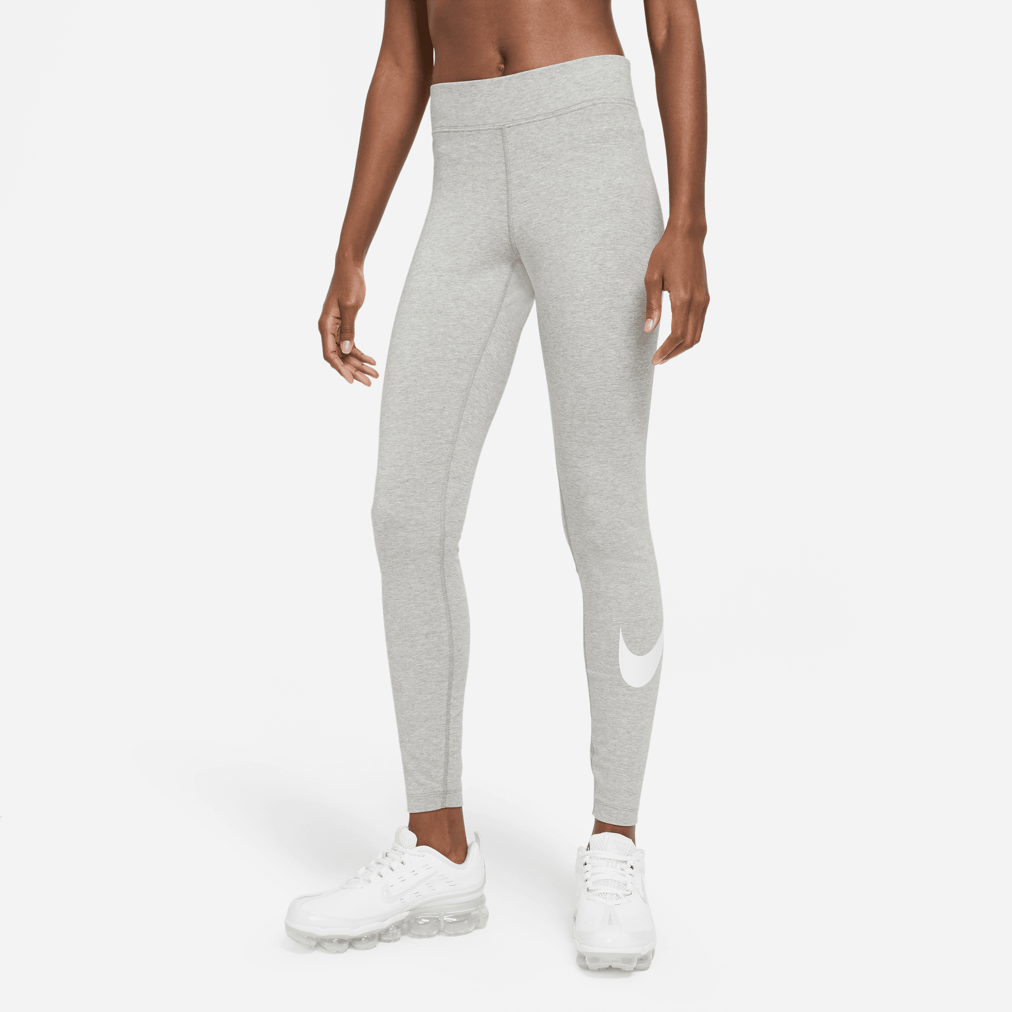 Nike Women's Sportswear Essential Grey Mid-Rise Leggings