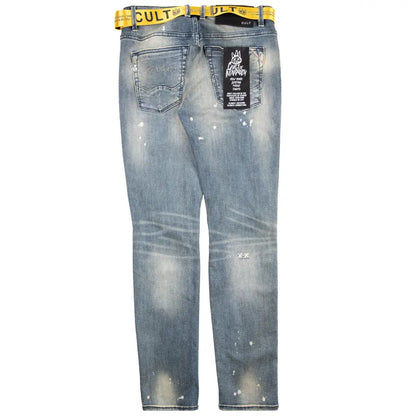 Cult Of Individuality Rocker Slim Yellow Belted Stretch Jean Cult of Individuality