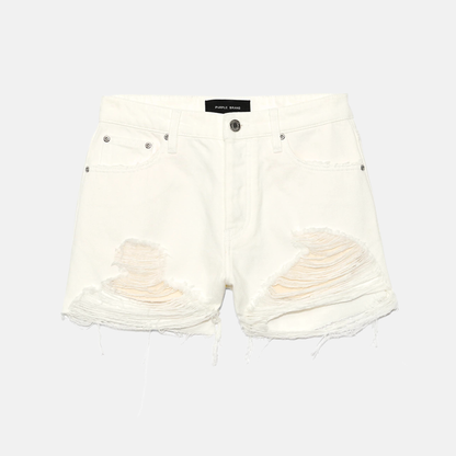 Purple Brand Women's White Cutoff Shorts