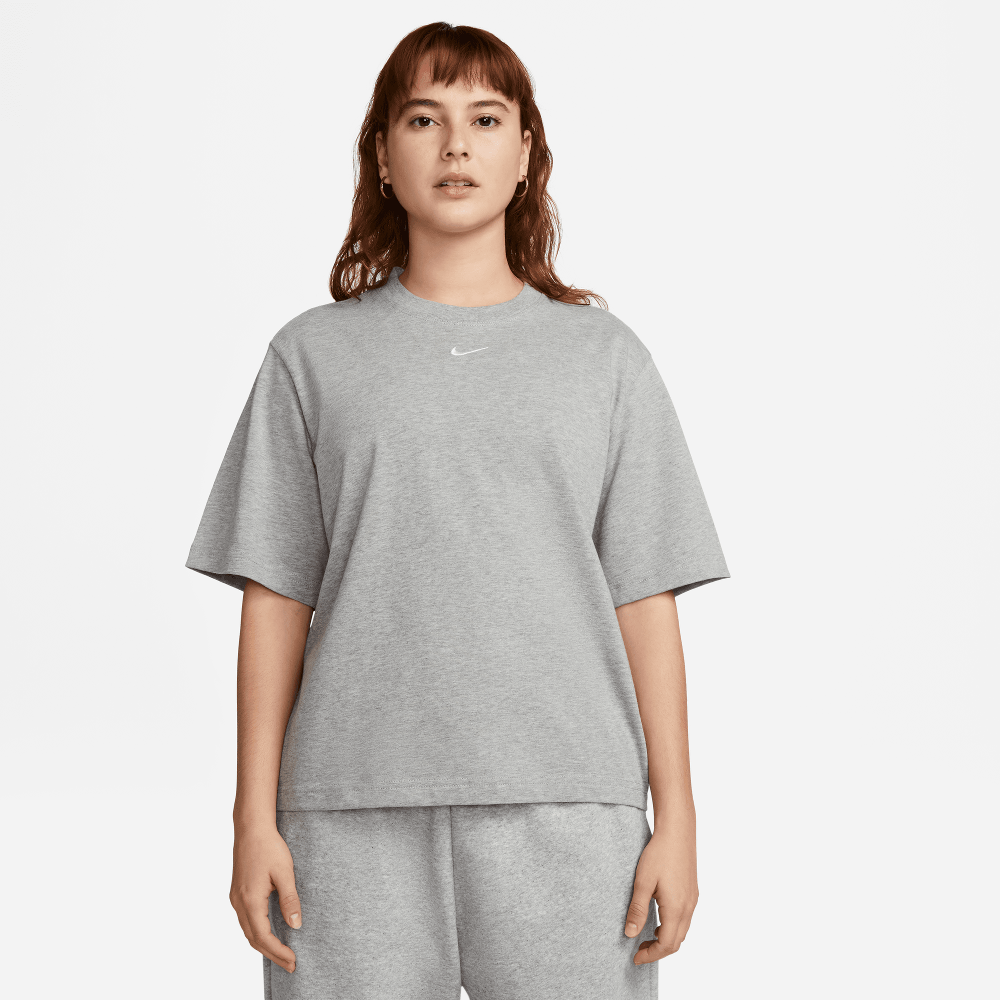 Nike Sportswear Women's Essential Boxy Grey T-Shirt