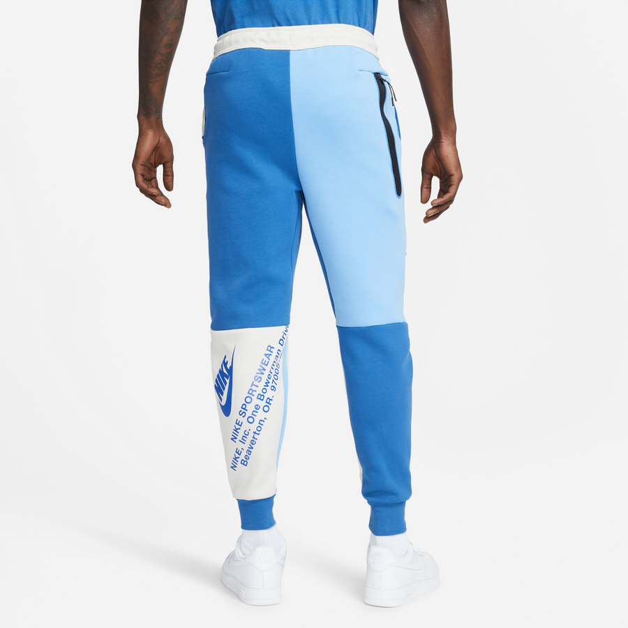 fluctueren Kalmerend bolvormig Nike Sportswear Tech Fleece Graphic Blue Joggers - Puffer Reds