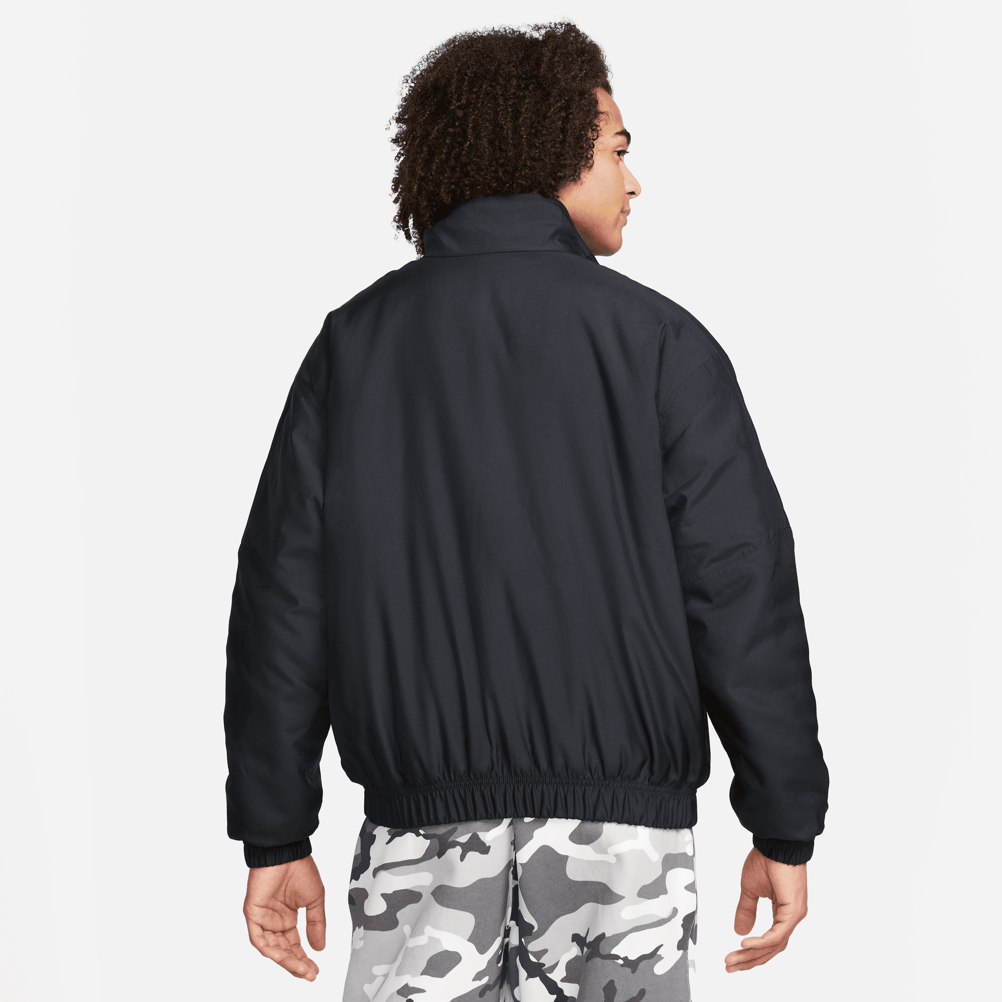Nike satin sales bomber jacket