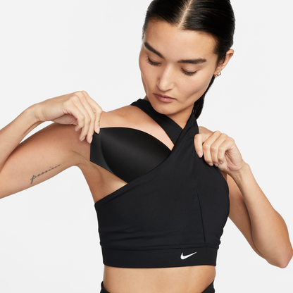 Nike Swoosh Icon Clash Wrap Women's Black Sports Bra Nike