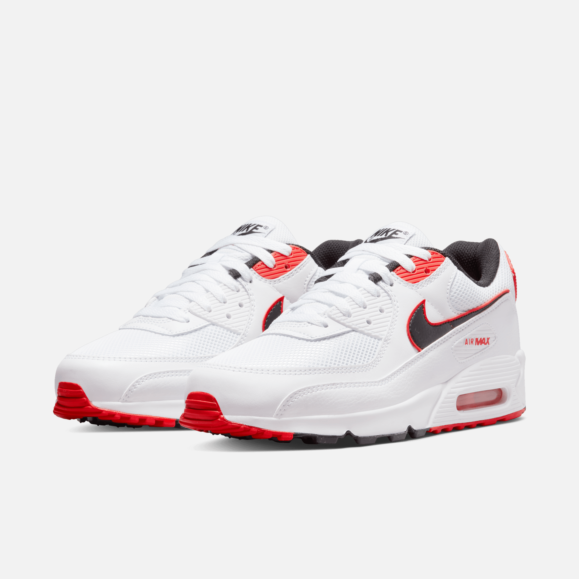 nike air max 90 white hyper red black