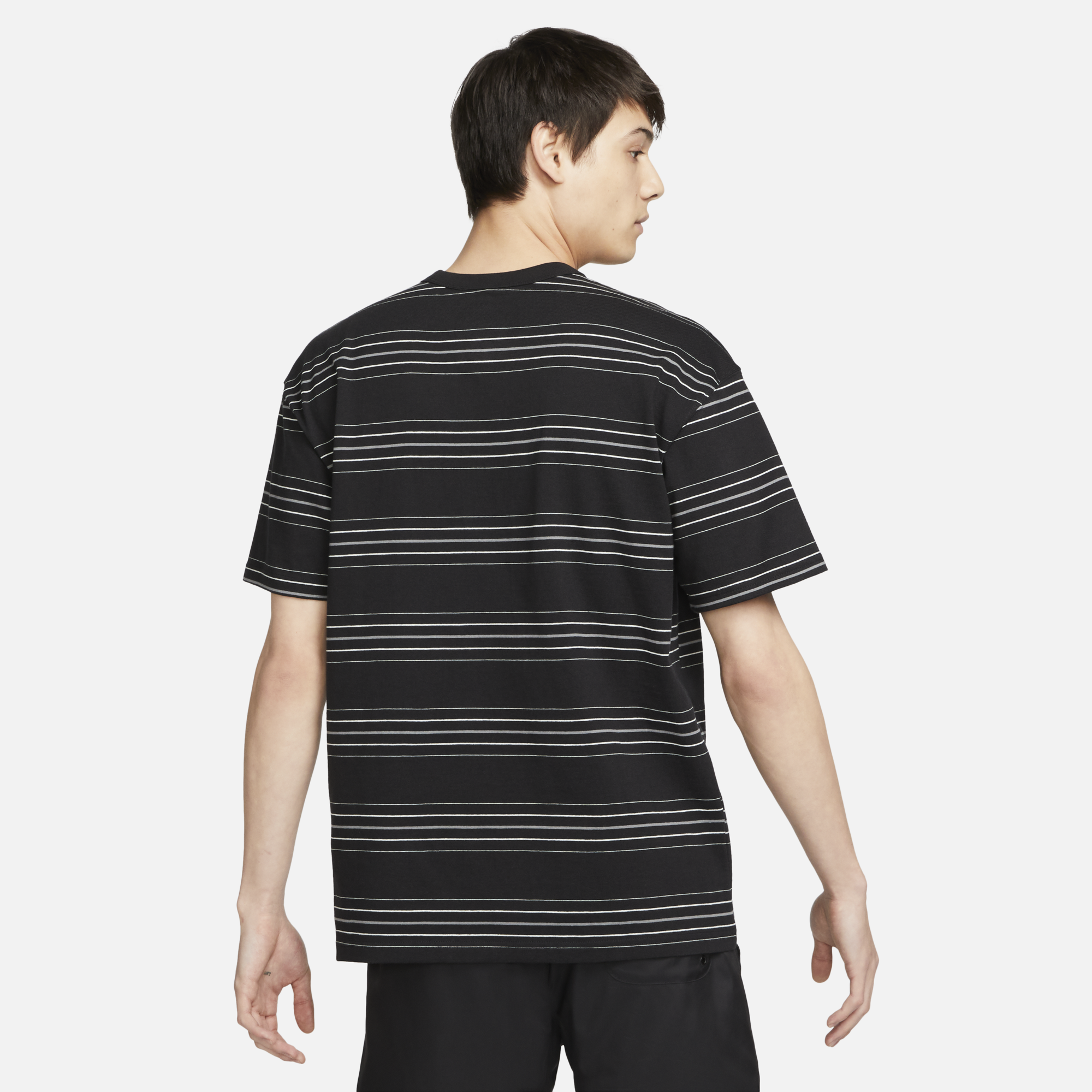 Nike Sportswear Premium Essentials Black Striped T-Shirt Nike