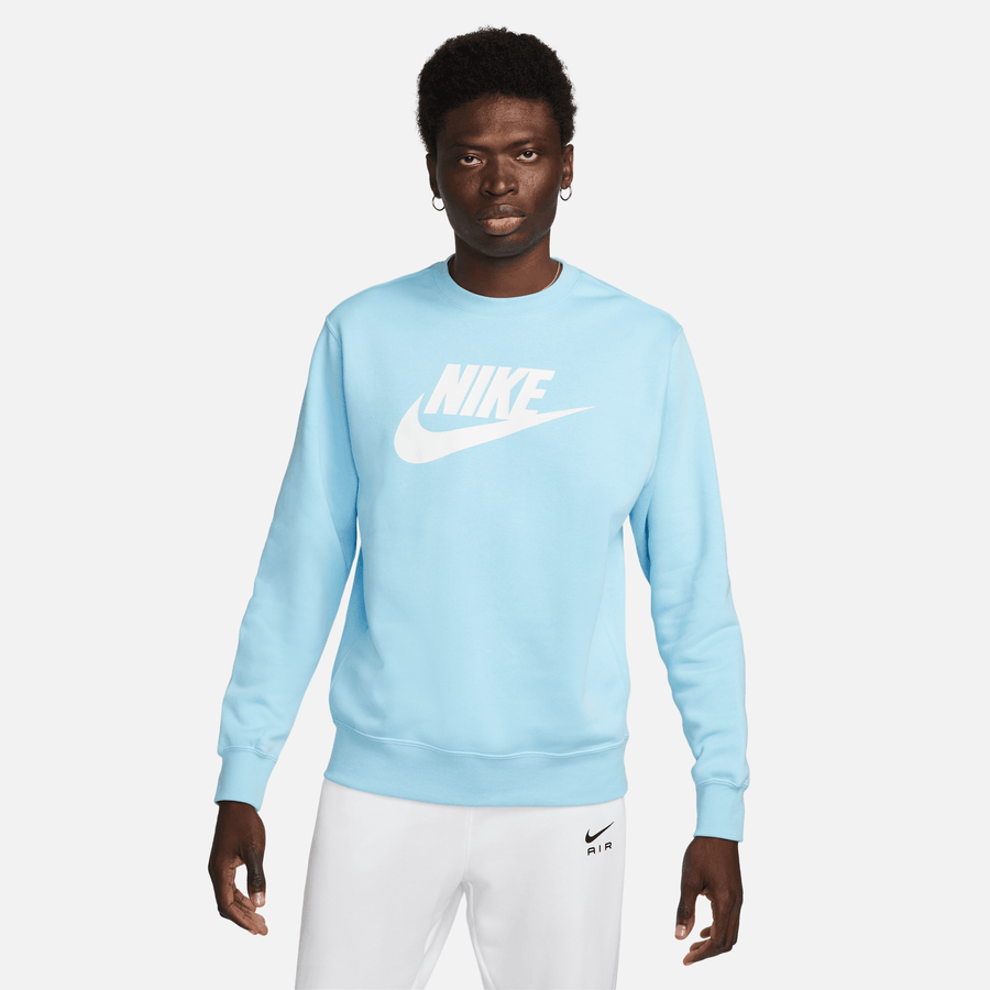 Nike Sportswear Club Fleece Blue Chill Graphic Crew