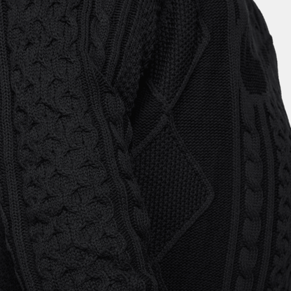 Nike Sportswear Black Cable Knit Sweater