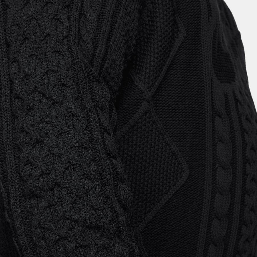 Nike Sportswear Black Cable Knit Sweater