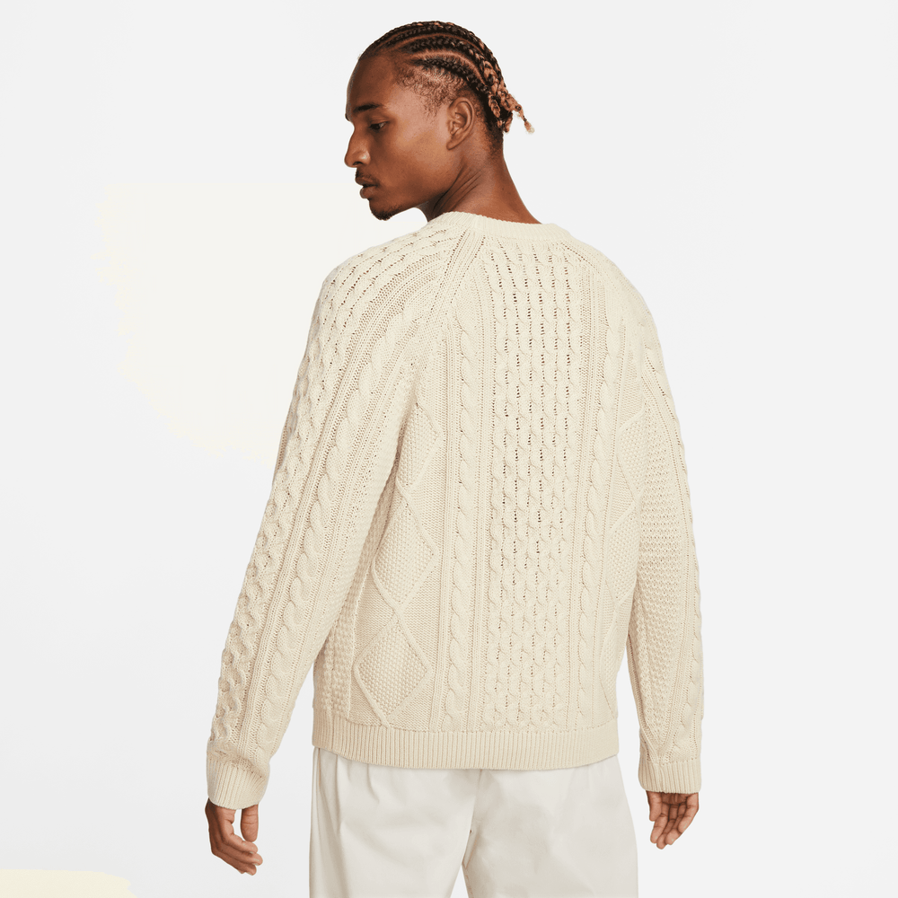 Nike Sportswear Tan Cable Knit Sweater