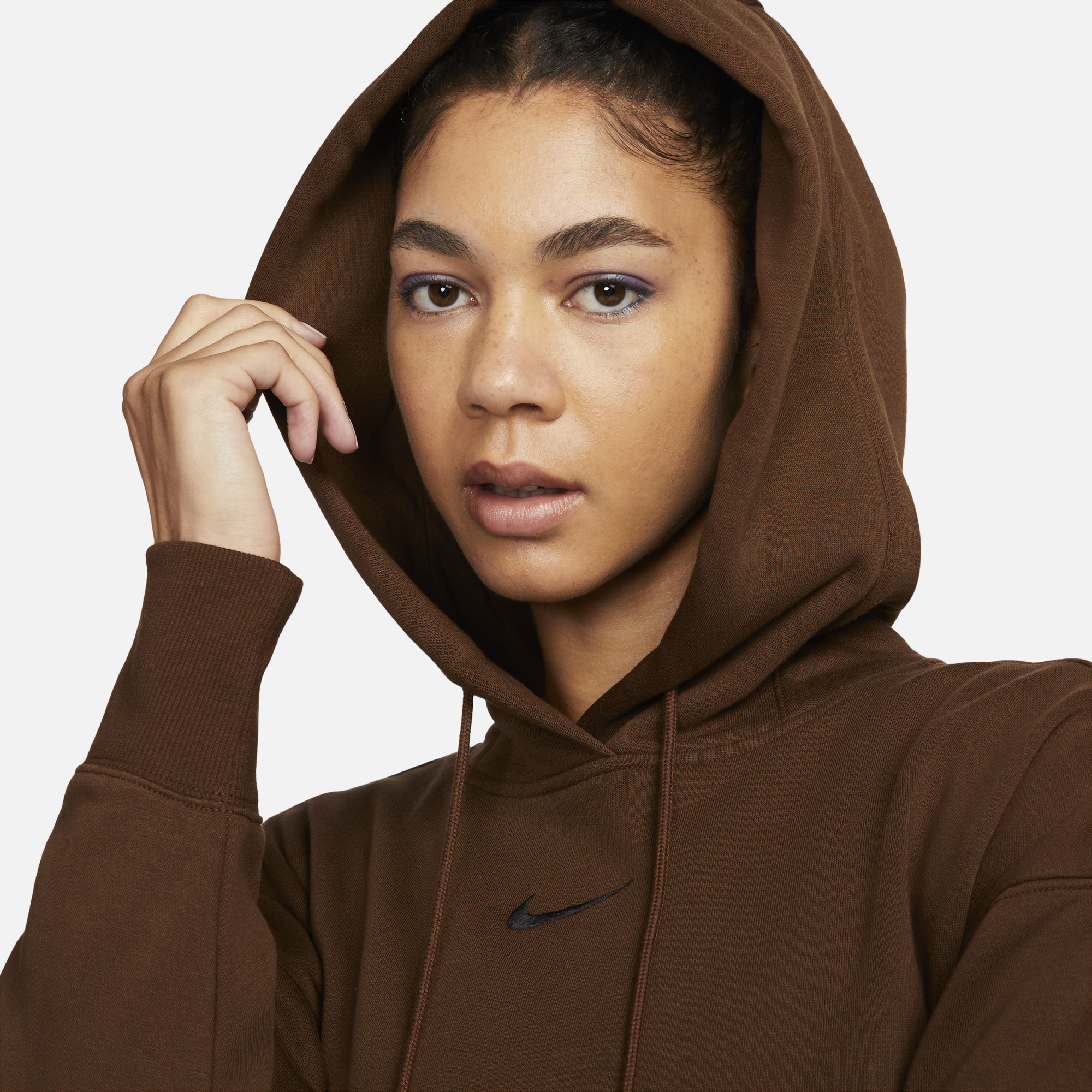Nike Sportswear Phoenix Fleece Women's Oversized Brown Pullover Hoodie Nike