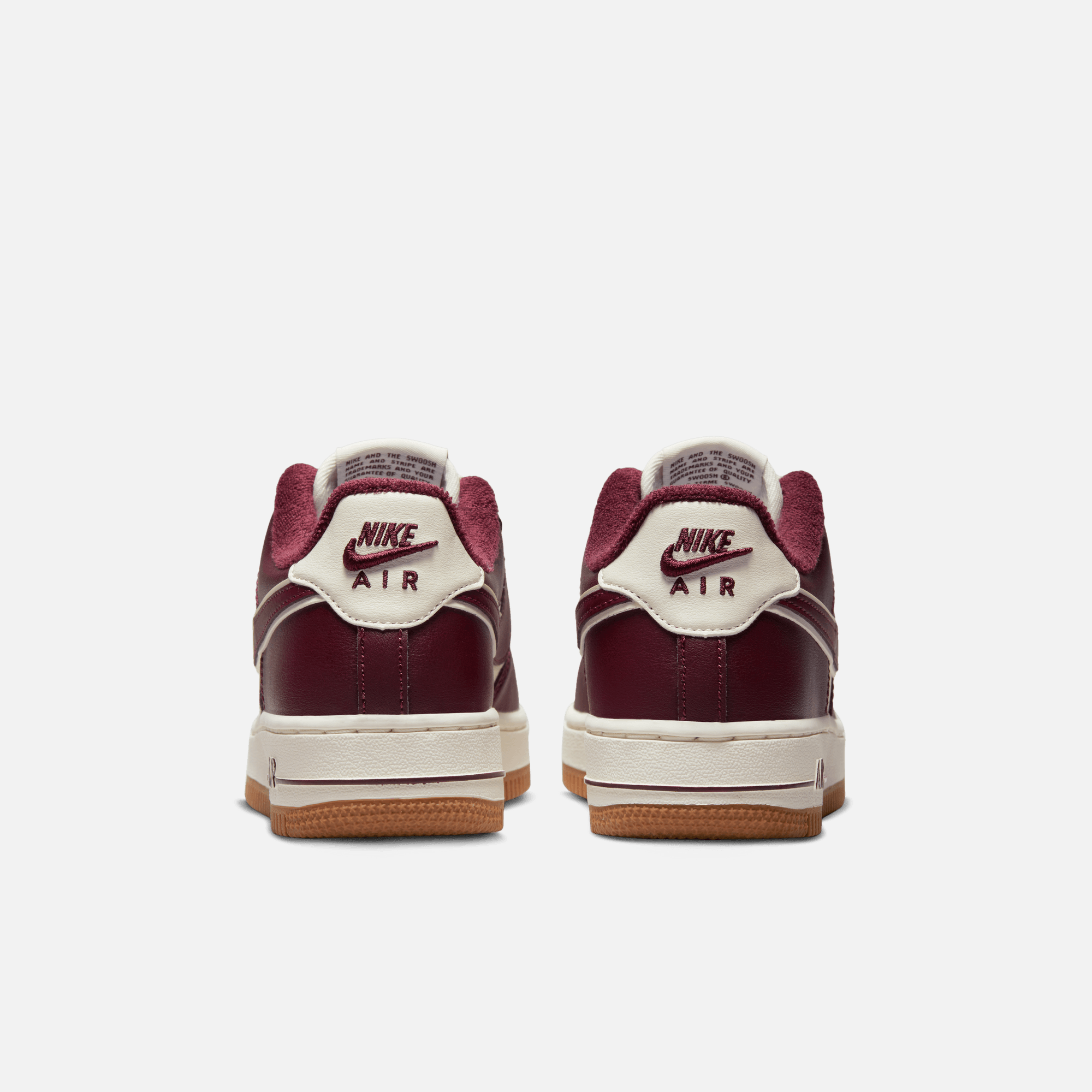 Nike air force 1 red red gum light brown hot sale