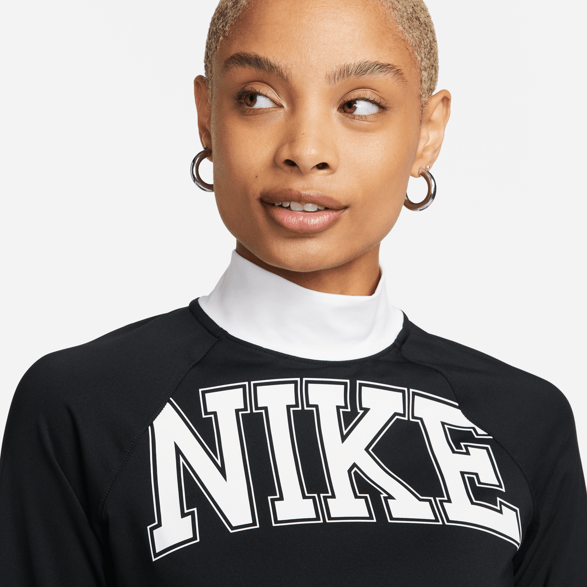 Nike Sportswear Team Nike Women s Black Long Sleeve Top Puffer Reds