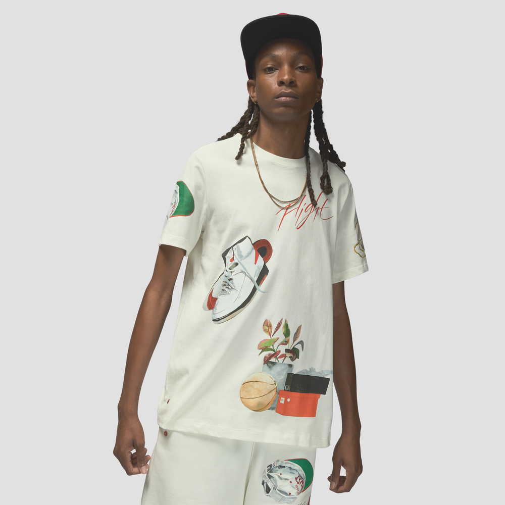 Air Jordan Artist Series by Jacob Rochester White Graphic T-Shirt