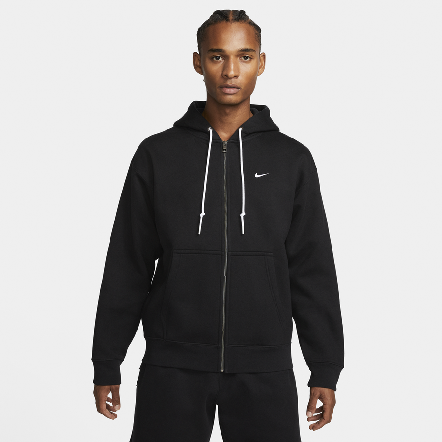 Nike Solo Swoosh Zip Hoodie Black