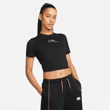 Nike Women's Silky Crop Black Top