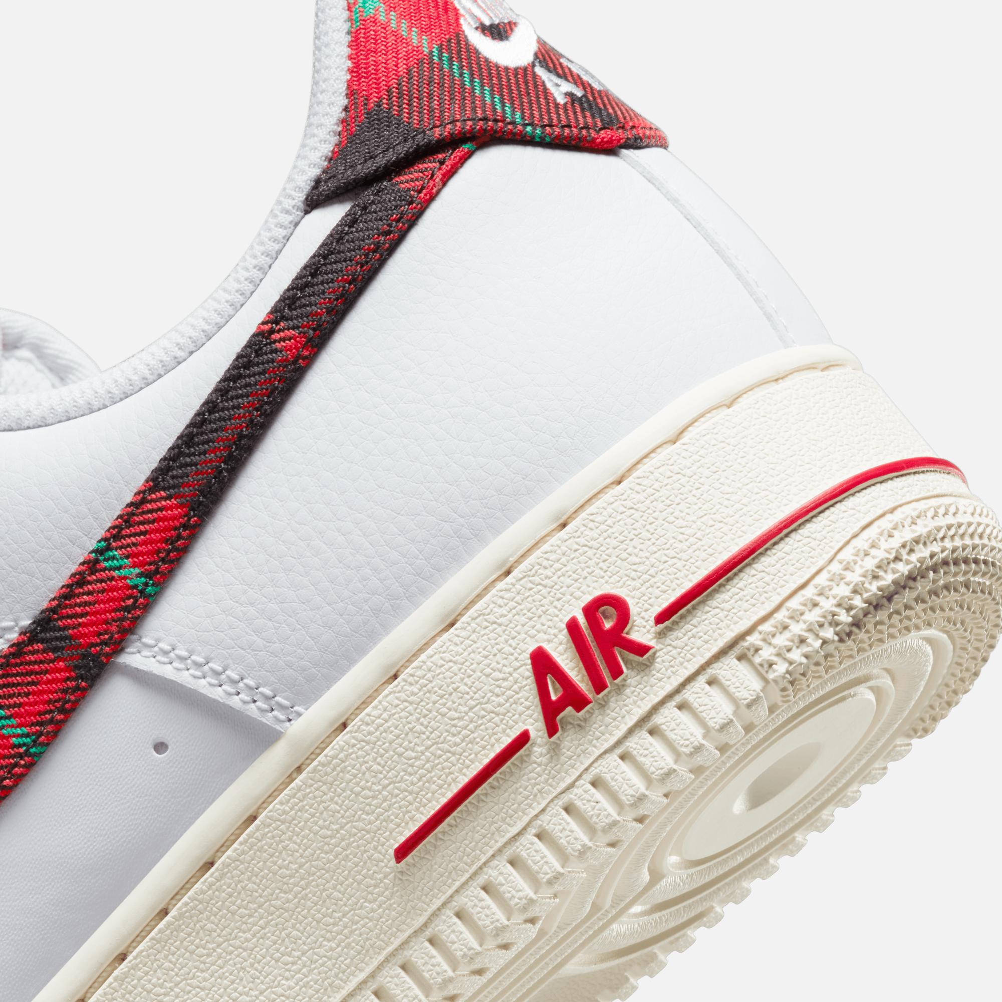 Nike air force 1 plaid swoosh discount