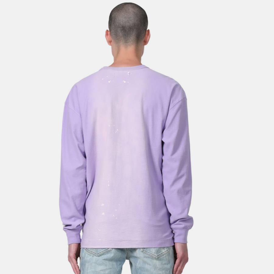Purple Brand Textured Jersey Long Sleeve Tee Lavender
