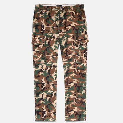 Purple Brand Relaxed Fit Twill Cargo Camo Print Pants