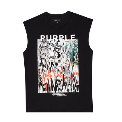 Purple Brand Graffiti Black Beauty Sleeveless Tee