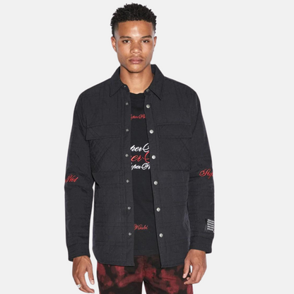 Ksubi Pixel Quilted Long Sleeve Shirt Black