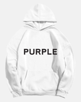 Purple Brand French Terry Core Jumbo Brilliant White Pullover Hoodie