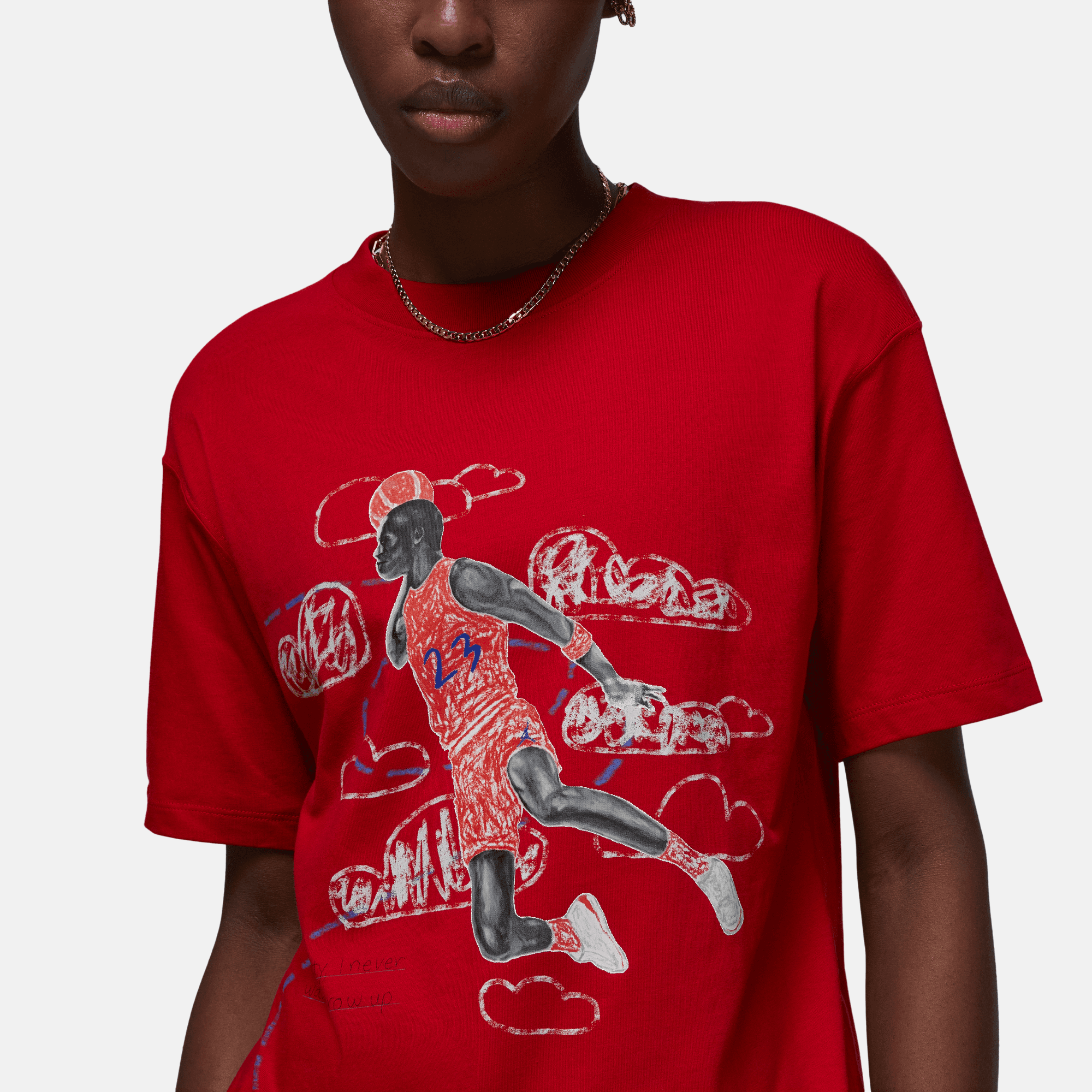 Jordan Artist Series by Parker Duncan Women's Brown T-Shirt – Puffer Reds
