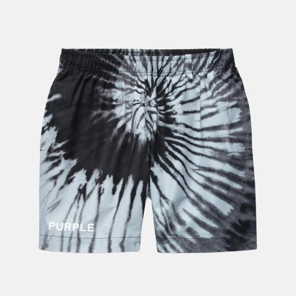 Purple Brand All Around Black Tie Dye Shorts