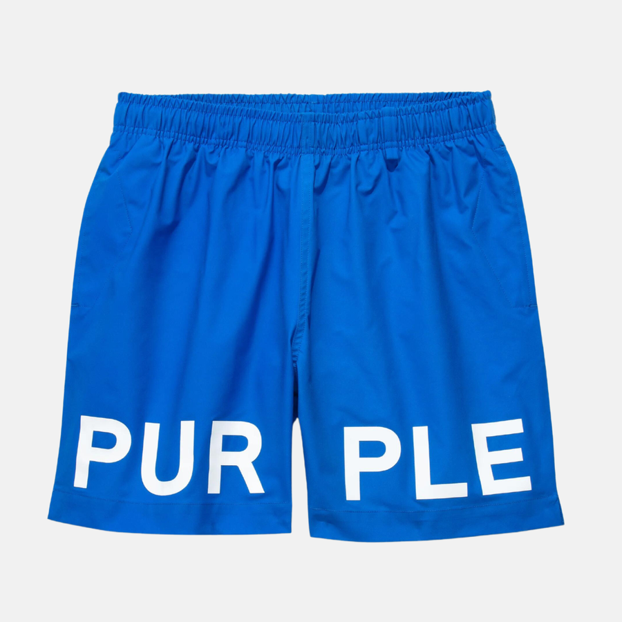 Purple Brand All Around Blue Water Print Shorts