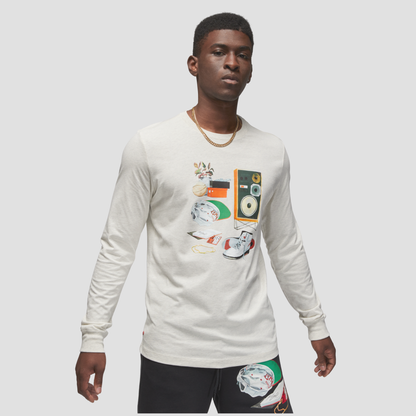 Air Jordan FLT Artist Series by Jacob Rochester White Long-Sleeve Crew Air Jordan