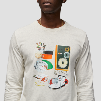 Air Jordan FLT Artist Series by Jacob Rochester White Long-Sleeve Crew Air Jordan