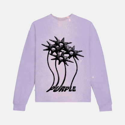 Purple Brand Textured Jersey Long Sleeve Tee Lavender