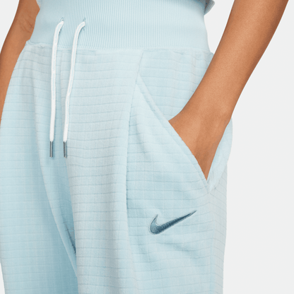 Nike Women's Sportswear High-Waisted Blue Velour Jogger