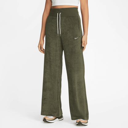 Nike Sportswear Women's Green Terry Wide Leg Pants