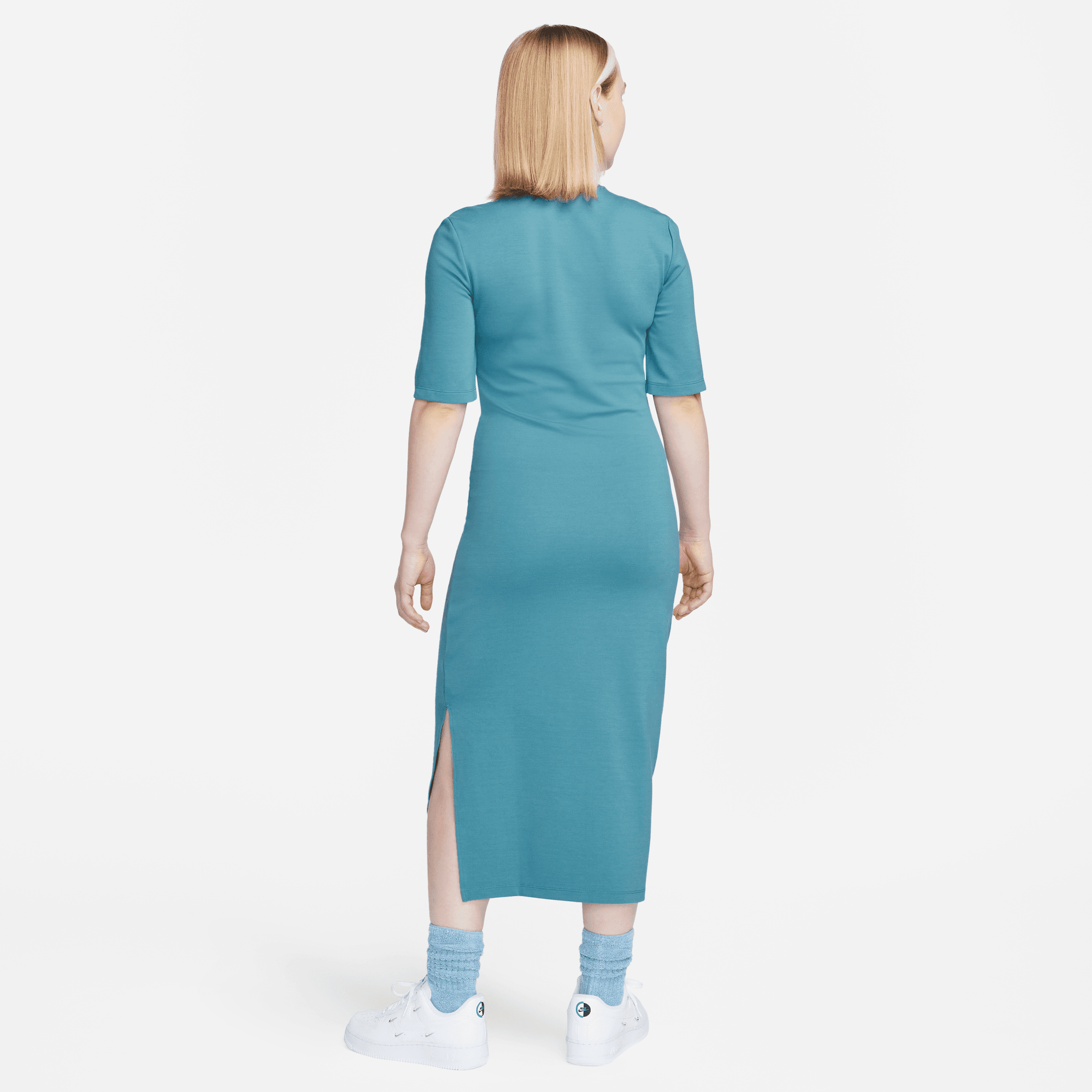 Nike Sportswear Essential Women's Aqua Blue Midi Dress