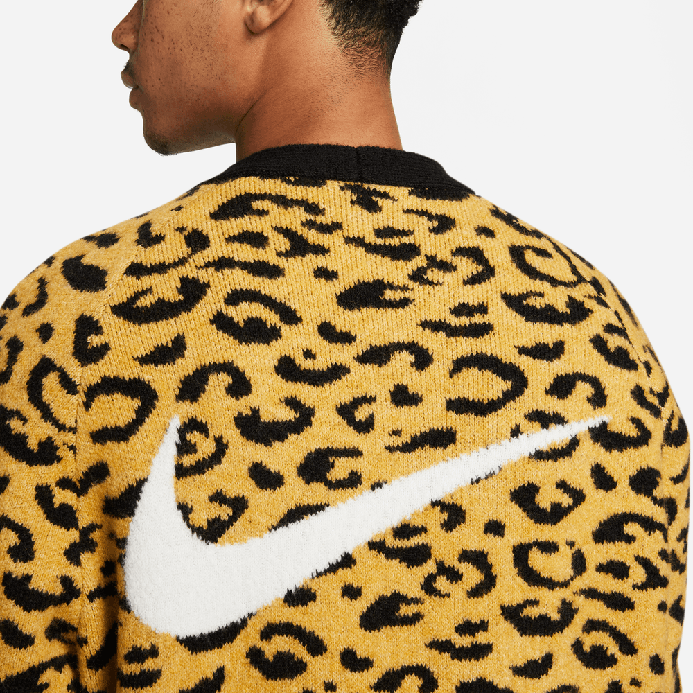 Nike Sportswear Circa Men's Yellow Leopard Cardigan