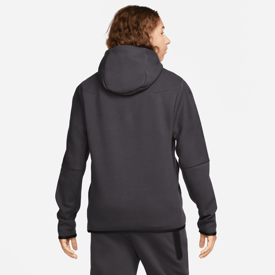 Nike Men's Tech Fleece Pullover Grey Graphic Hoodie