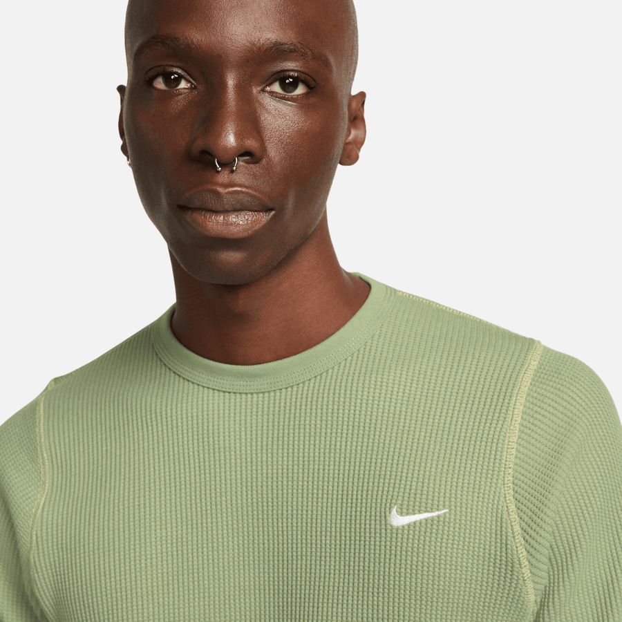 Nike Life Long-Sleeve Heavyweight Green Waffle Top