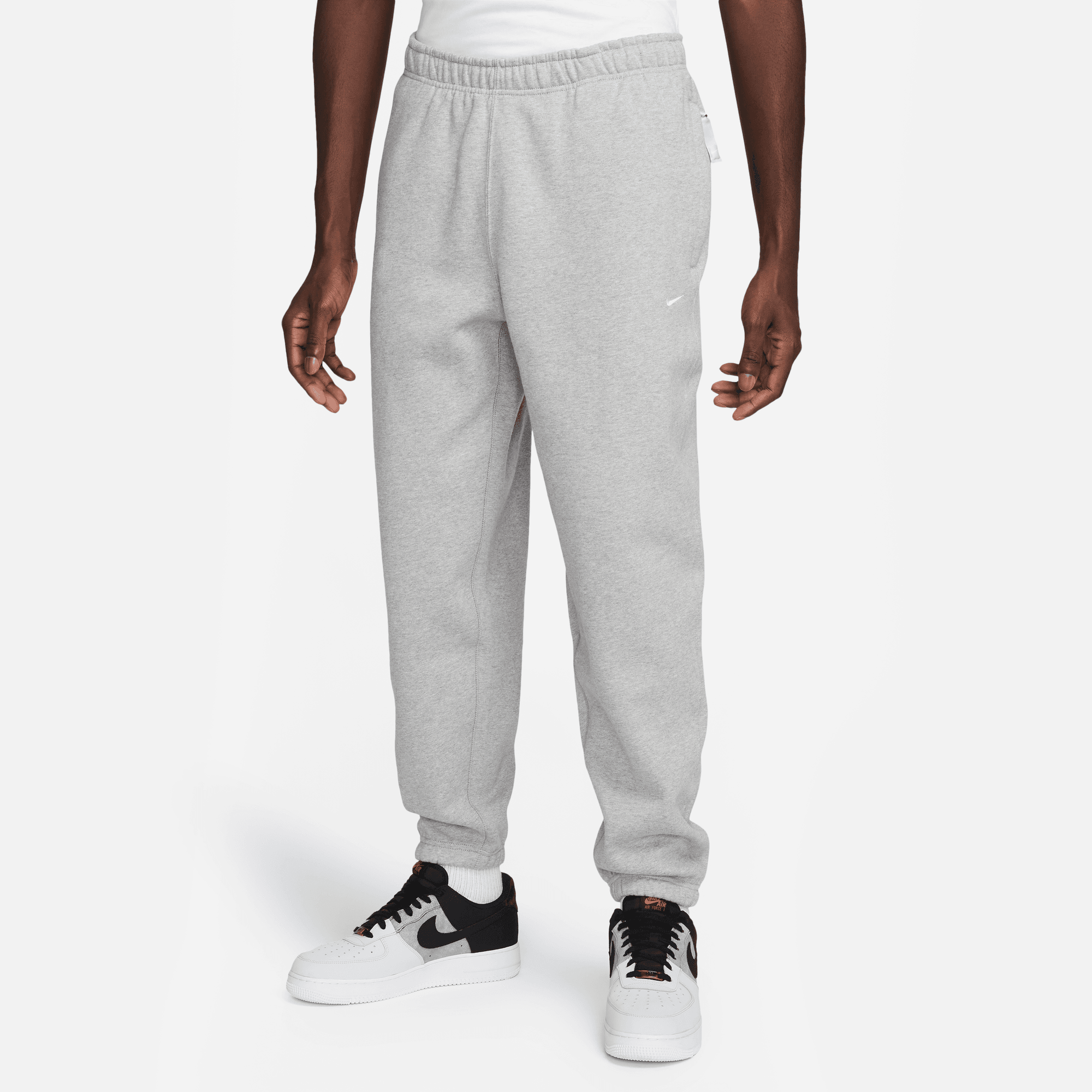 Nike Solo Swoosh Fleece Pants Grey