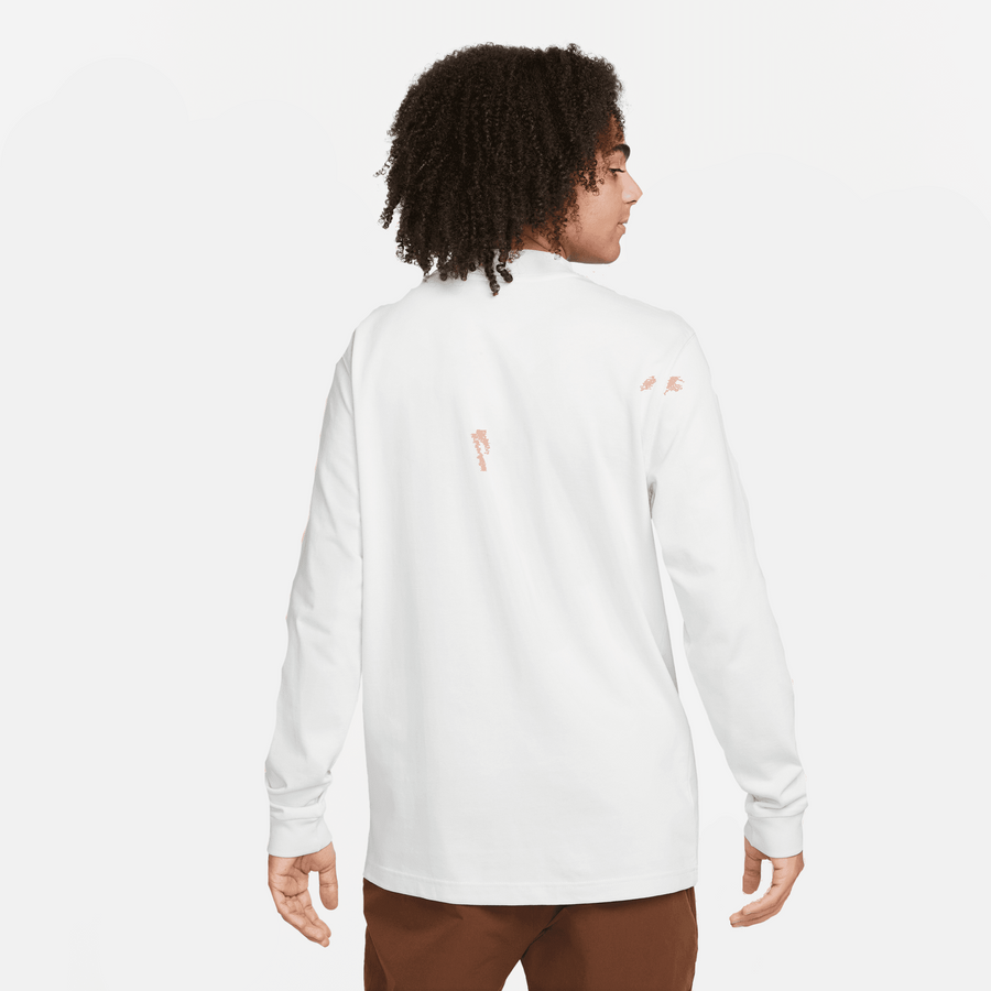 Nike Life Long-Sleeve White Mock-Neck Shirt