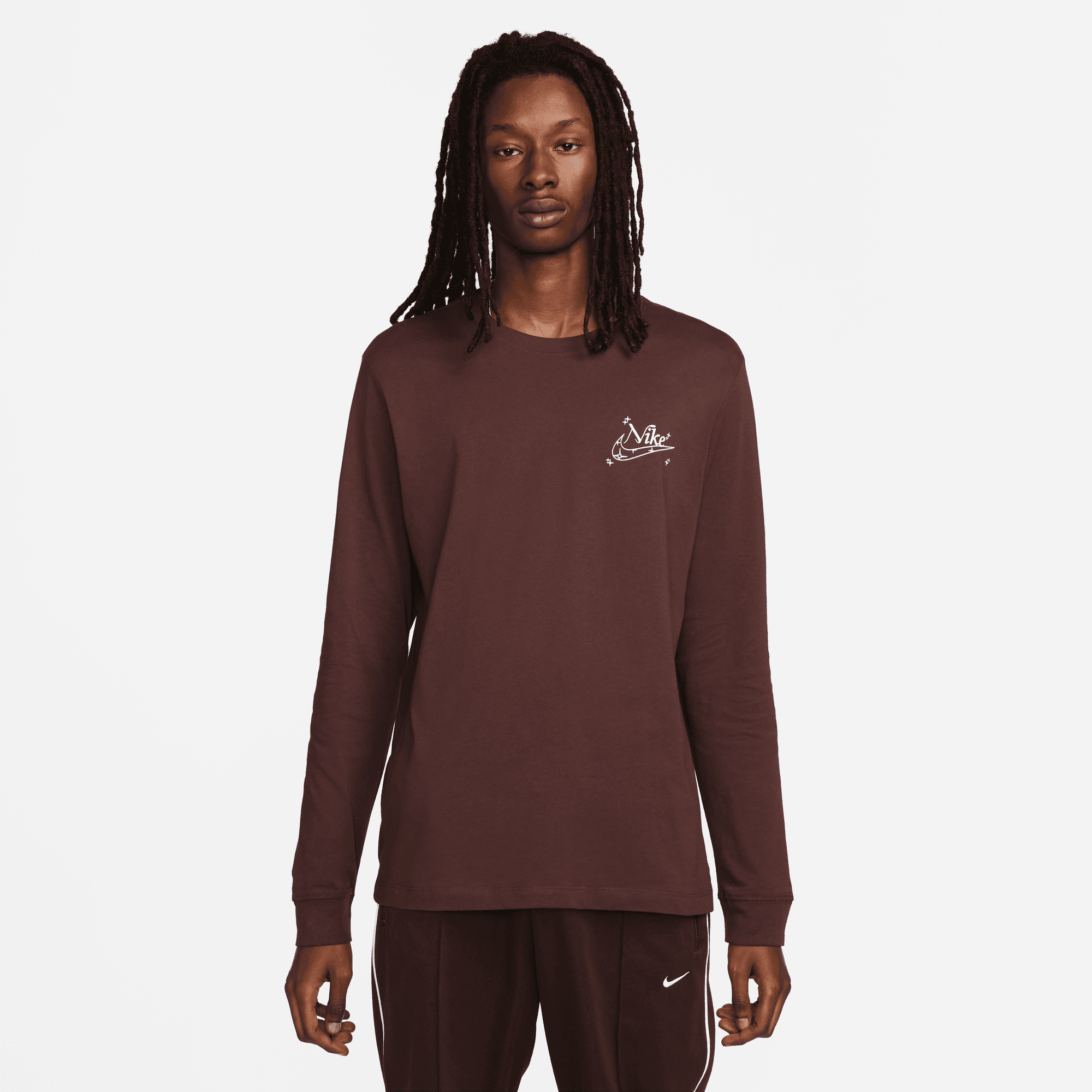 Nike Sportswear Brown Long-Sleeve T-Shirt