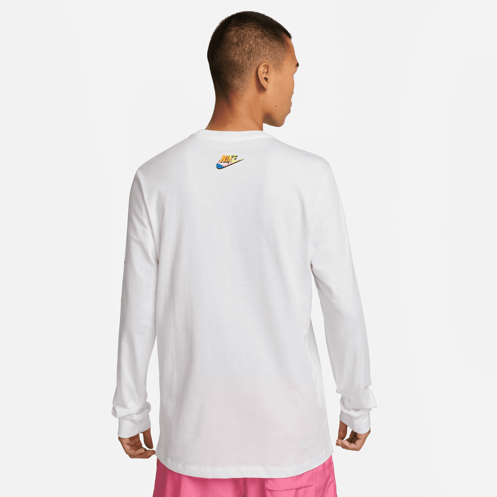 Nike Sportswear Men's Long-Sleeve Floral White T-Shirt