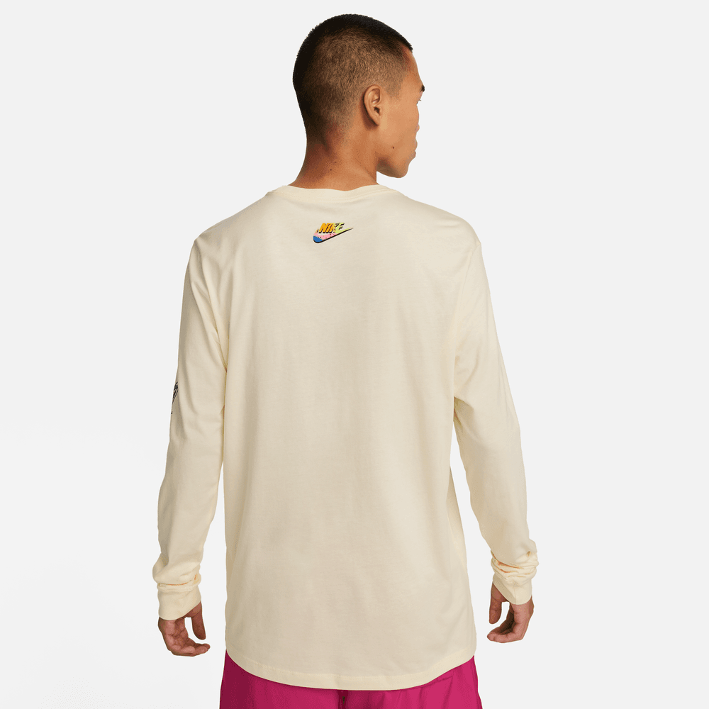 Nike Sportswear Men's Yellow 'Alabaster' Long-Sleeve T-Shirt