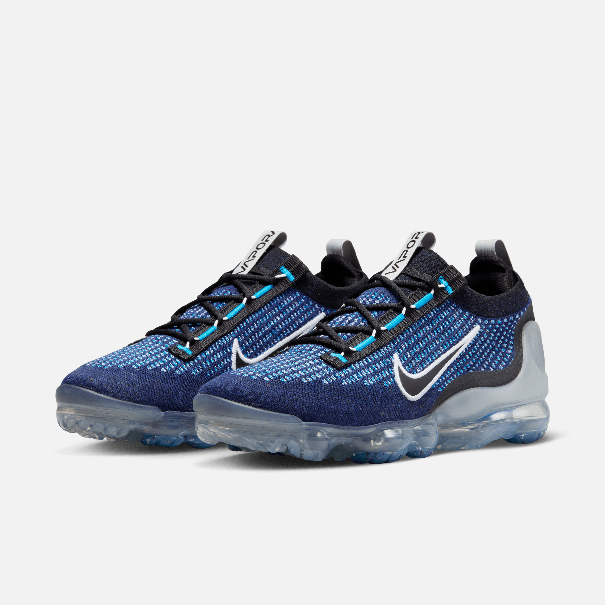 Nike Air VaporMax 2021 Flyknit Blue Grey Puffer Reds