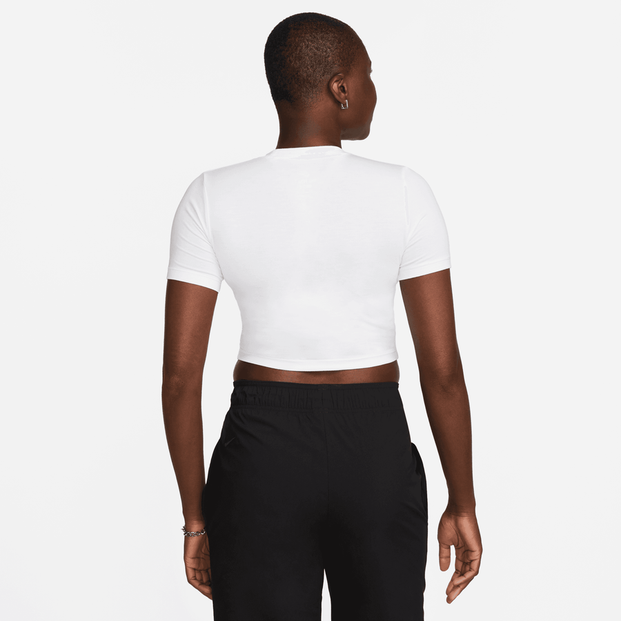 Nike Sportswear Women's Crop Slim Fit White T-Shirt
