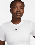 Nike Sportswear Women's Crop Slim Fit White T-Shirt
