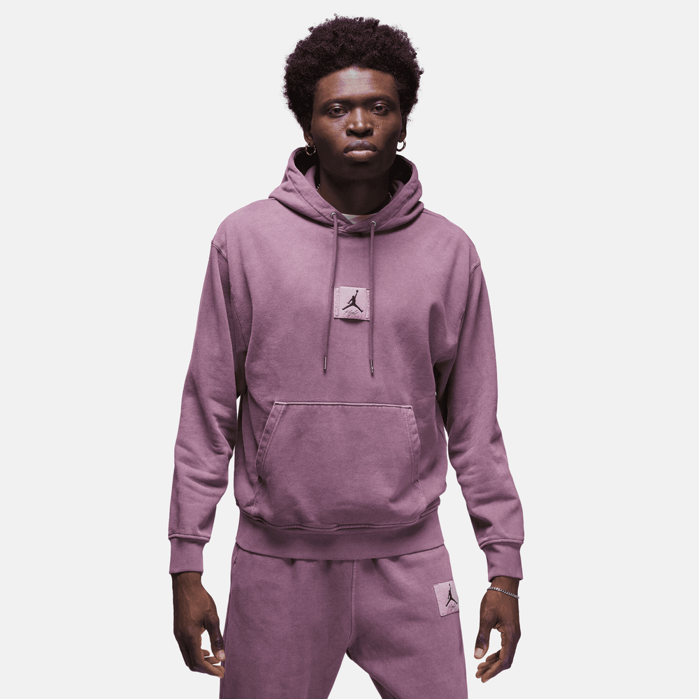 Air Jordan Essentials Statement Fleece Washed Purple Pullover Hoodie