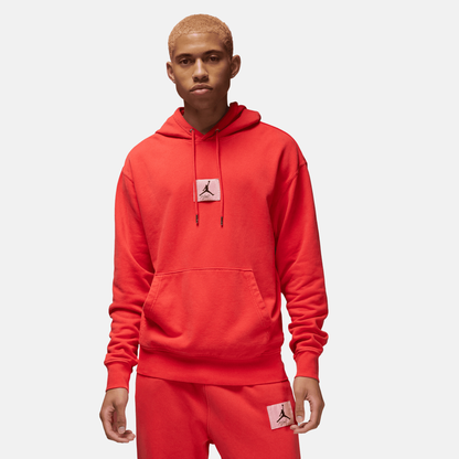 Jordan Flight Fleece Lobster Red Washed Pullover Hoodie